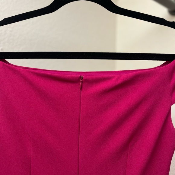 Ralph Lauren crepe off the shoulder dress 4 maxi Fuchsia STUNNING - Picture 7 of 11